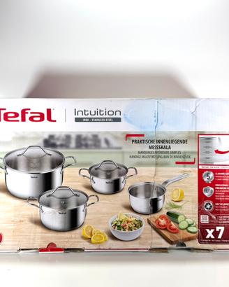 Pentole tefal intuiton in acciaio inox 7 pentole