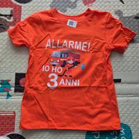 maglietta compleanno bimbo 3 anni