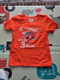 maglietta compleanno bimbo 3 anni