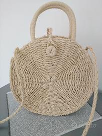 BORSA rotonda in rattan + ORGANIZER nuovi