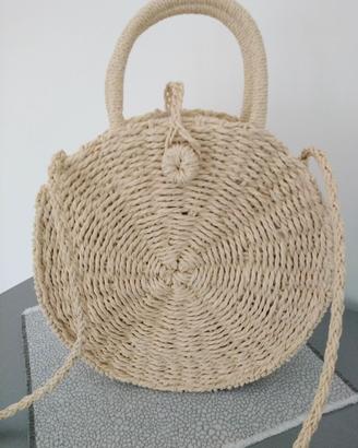 BORSA rotonda in rattan + ORGANIZER nuovi