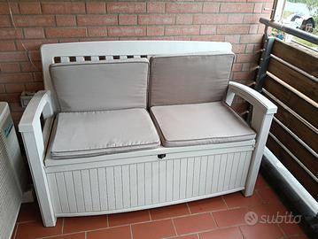cassapanca in PVC da giardino 