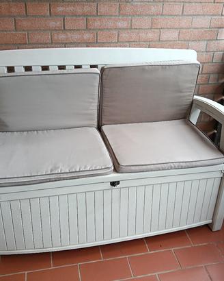 cassapanca in PVC da giardino 