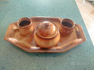 Set vintage in ceramica per caffè 