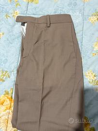 Pantaloni 100 lana mango beige