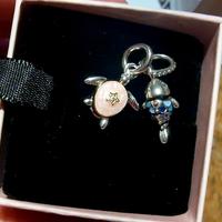 pandora: tartaruga con diamante e pesce con pietre