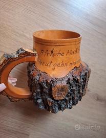 Boccale birra Vintage tedesco in legno