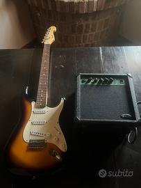 Chitarra elettrica squier by fender e amplificator
