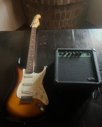 Chitarra elettrica squier by fender e amplificator