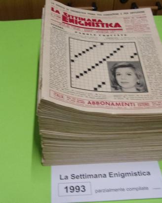 LA SETTIMANA ENIGMISTICA, anno 1993, parzialmente
