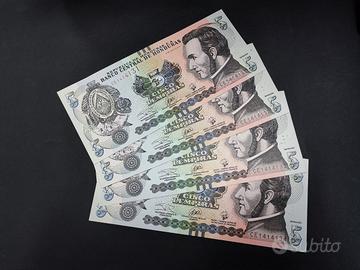 Set 4 banconote Honduras 5 Lempiras del 2019 Fds