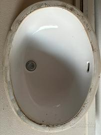 2 Lavabi sottopiano in ceramica con TOP integrato