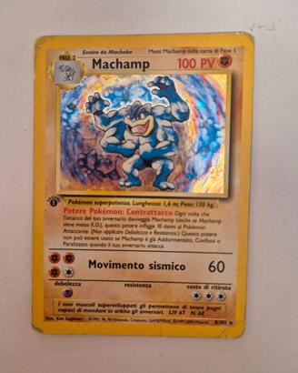 Carta Pokemon Machamp Prima Edizione
