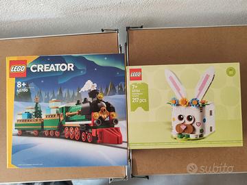 Lego trenino di natale e coniglio NUOVI
