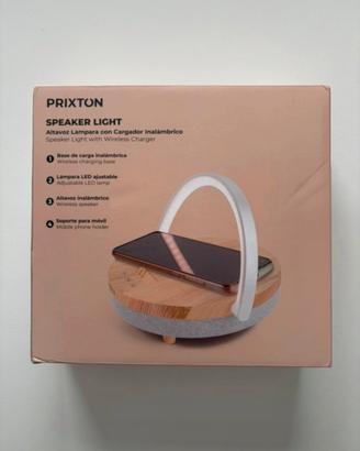 Luce, autoparlante, caricabatterie wireless