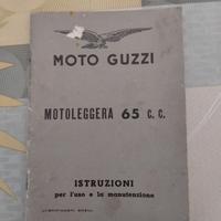 Manuale Istruzioni Moto Guzzi Motoleggera 65 c.c.