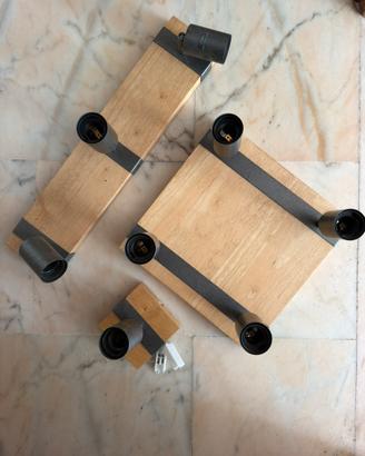 3 Lampadari/Faretti Briloner Wood Basic NUOVI 80€