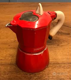 Caffettiera moca rossa piccola collezione