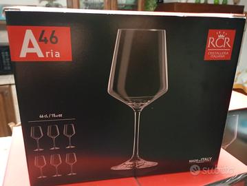 Stock calici di vino RCR modello Aria 46 nuovi, an