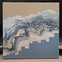 Quadro astratto fluid art