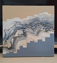 Quadro astratto fluid art