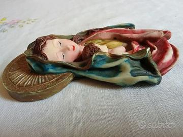 Bassorilievo anni70 famiglia  Madonna col Bambino