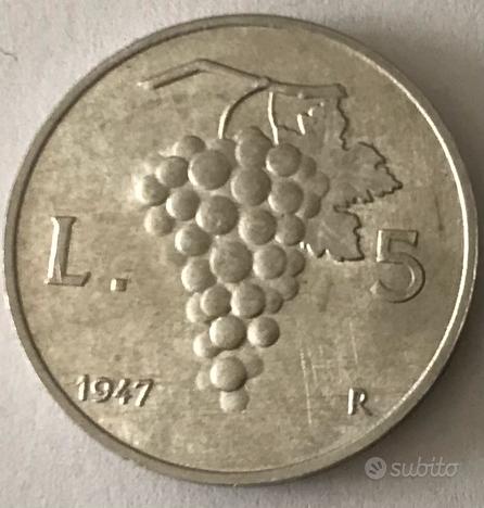 5 lire 1947 usato  Foggia