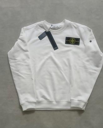 Felpa Stone Island Bianca Nuova con Cartellino (Ta