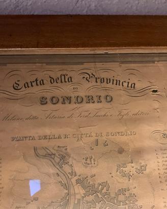 Cartina antica provincia di SONDRIO