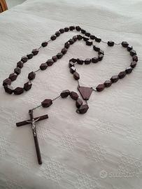 Grande Rosario in legno da parete