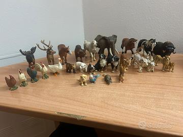 Lotto di 28 animali Schleich originali