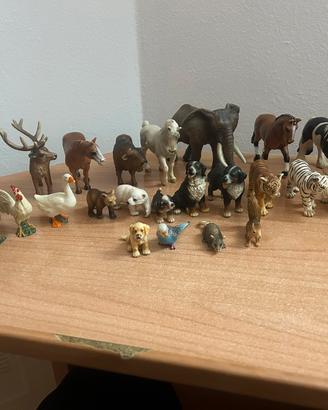 Lotto di 28 animali Schleich originali