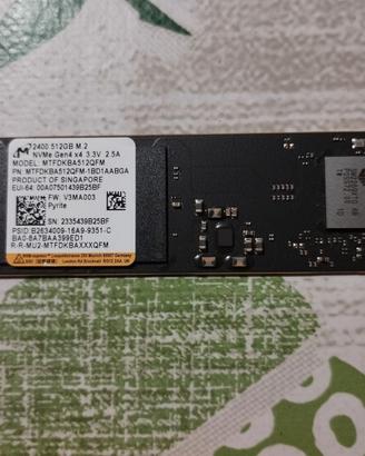 HD SSD M.2. 512 GB NVME 2280