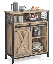 VASAGLE Credenza, Mobile da Cucina, Armadietto Org