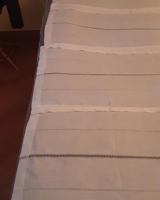 set tende in lino bianche 