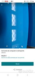 scrivania porta computer e stampante 