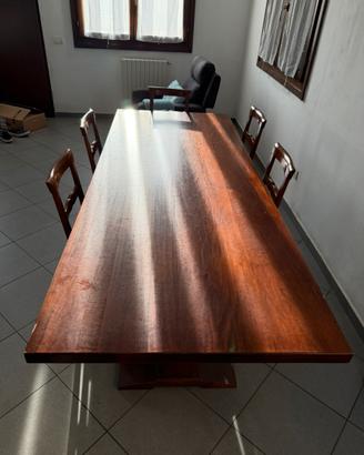 Tavolo grande in legno massello 250cm + 3 sedie