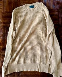 Maglione in lana sisley con trecce