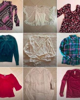 Seti di top camicie bluse maglioni varie marche