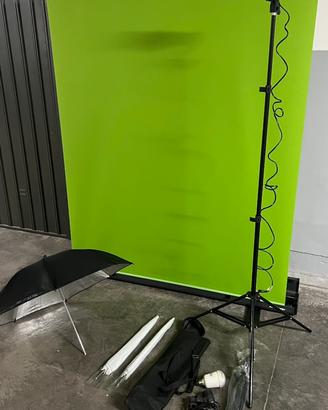 Set fotografico flash diffusori trigger fondale