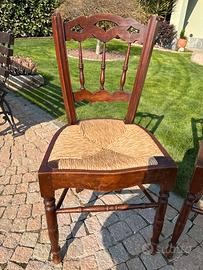 Sedie con seduta in paglia