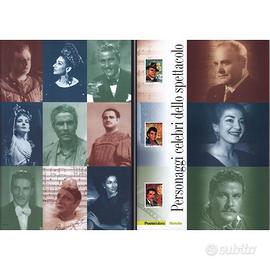 folder filatelico personaggi celebri dello spettac