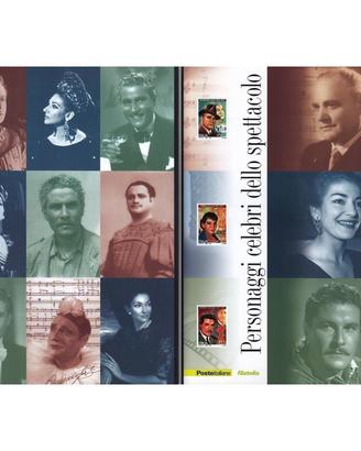 folder filatelico personaggi celebri dello spettac