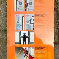 Cartello originale emergenza treno ATM vintage