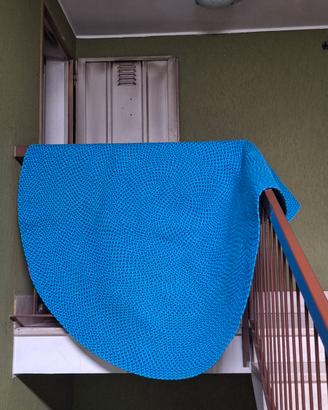 Tappeto Intrecciato Ovale/Tondo Moderno Blu/Viola