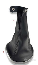 Cuffia Nera Leva Cambio Cornice Cromata Compatibil