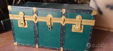 baule verde vintage