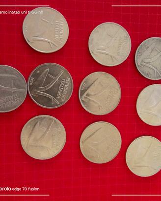 10 monete da 10 lire dagli anni 70 in poi