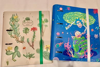 2 contenitori ad anellu Botanical e Rick and Morty