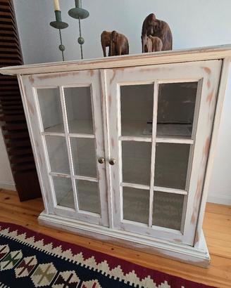 vetrinetta in legno stile shabby chic